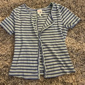 Stripes button up